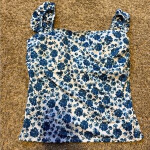 Albion Blue and White Floral Blouse